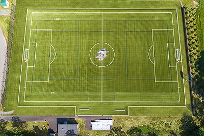 Charles Drake Athletic Field overhead bird's eye view.